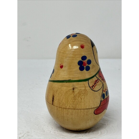 Vintage Russian Floral Bell Chime Doll Hand Painted 3.5” - Picture 6 of 9